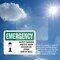 Signmission Safety Shower And Eye Wash Station With Symbol, 10 in W x Rectangle, Vinyl Decal OS-2PACK-EM-D-710-L-10418 - alternate 3